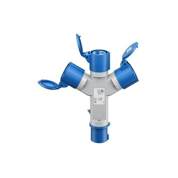 Adapter CEE, wtyczka CEE do 3x gniazda CEE - Połączenie typu gniazdo kombinowane CEE + 2x gniazdo styku ochronnego