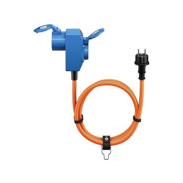 Kabel adaptera CEE, wtyczka ze stykiem ochronnym do 90 gniazda CEE i gniazda ze stykiem ochronnym
