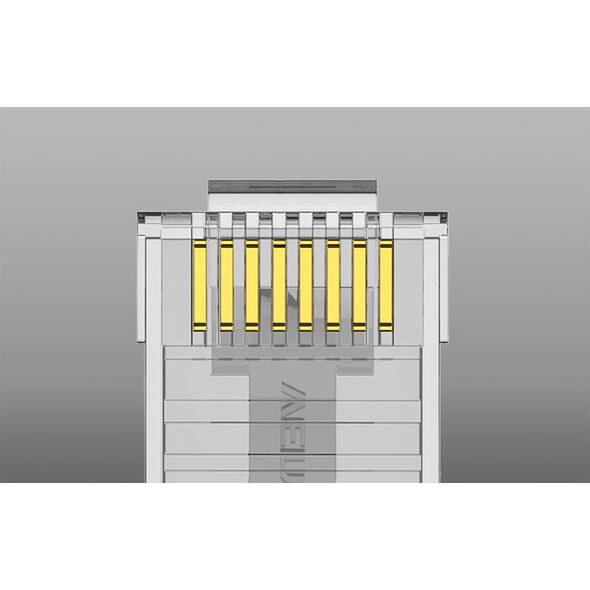 Vention IDBR0-100 wtyczka RJ-45 Srebrny, Przezroczysty