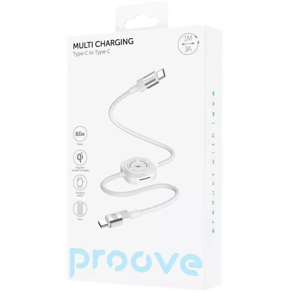 Kabel Przewód 2x Usb-c 60w + Ładowarka Qi Na Telefon Smartofon Smartwatch / Ccmt27002101