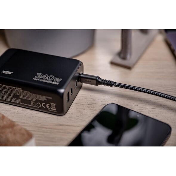 NEWELL NL4441 Kabel przewód USB-C - USB-C 240 W - 2 m grafitowy