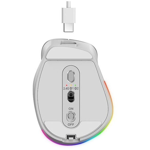 Mysz bezprzewodowa, Genius Ergo 9000S Pro, bia�o-be�owy, optyczna, 2400DPI