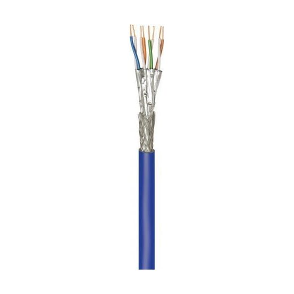 Goobay CAT 7A+ kabel sieciowy, S/FTP (PiMF), Niebieski - Długość kabla 500 m