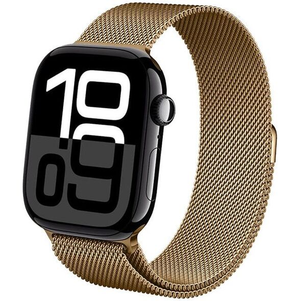 Crong Milano Steel - Pasek ze stali nierdzewnej do Apple Watch 44/45/46/49 mm (różowe złoto)