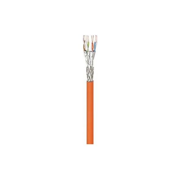 Goobay Wentronic Goobay Cat.7 Raw Cable A Network Cable, S / FTP (PiMF), Orange, 250 m - CU, AWG 23/1 (solid), LSZH (91889)