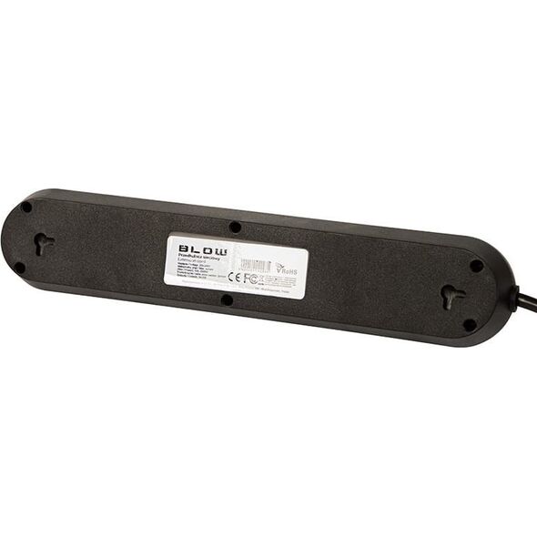 Blow 98-213# Przedłużacz sieciowy ps-320 3-gniazda 3xusb 2m czarny 2x1mm