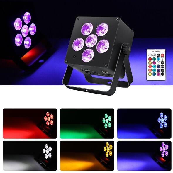 LIGHT4ME ACCU PAR RGBWA-UV reflektor 4400 mAh efekt świetlny 6x6W LED