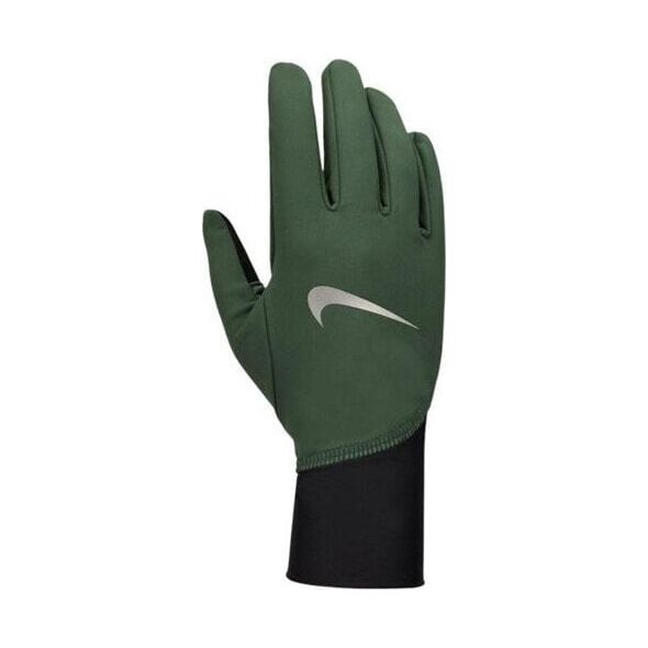 Rękawiczki do biegania męskie Nike Pacer Midweight zielono-czarne N1010535313 XL