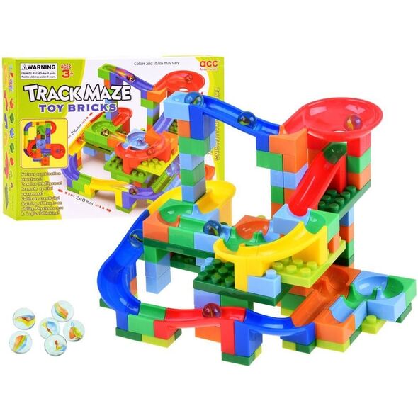 Kolorowe Klocki marble tor dla kulek 152ele ZA3228