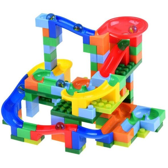 Kolorowe Klocki marble tor dla kulek 152ele ZA3228