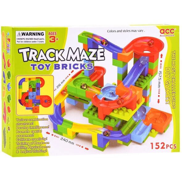 Kolorowe Klocki marble tor dla kulek 152ele ZA3228