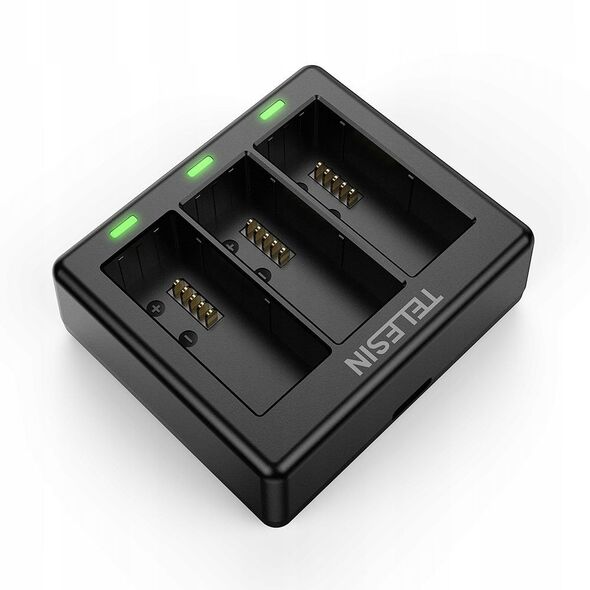 Φορτιστής Usb Για Τρεις 3x Μπαταρίες Για Gopro Hero 13 Black Telesin / S0-bcg-13-tgp / S0-bcg-12-tgp