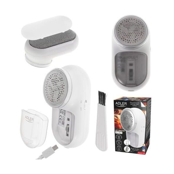 Adler | Lint Remover | AD 9621 | White | Rechargeable battery | 2 W
