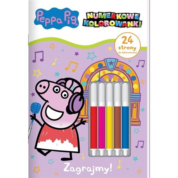 Peppa Pig. Numerkowe kolorowanki cz.4 Zagrajmy!