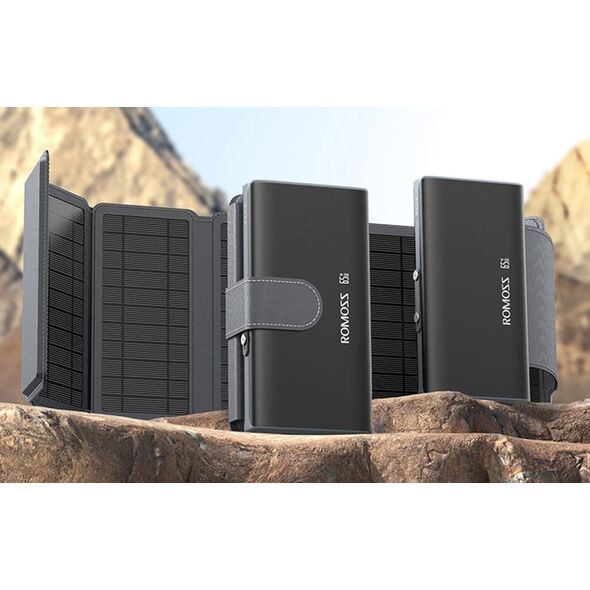 Powerbank solarny ROMOSS SPB30 30000mAh 65W (czarny)