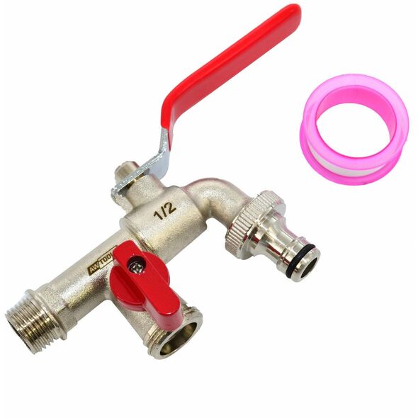 AWTOOLS ΔΙΠΛΗ ΝΙΚΕΛΕΝΙΑ ΟΡΕΙΧΑΛΚΙΝΗ ΒΡΥΣΗ ΚΗΠΟΥ 1/2" ΕΞΩΤΕΡΙΚΟ ΣΠΕΙΡΩΜΑ 2x3/4"