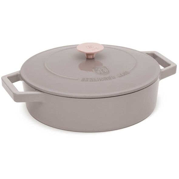 Μαντεμένια Κατσαρόλα 26cm Επίπεδη Berlinger Haus Bh-6527 Taupe Lumarko!