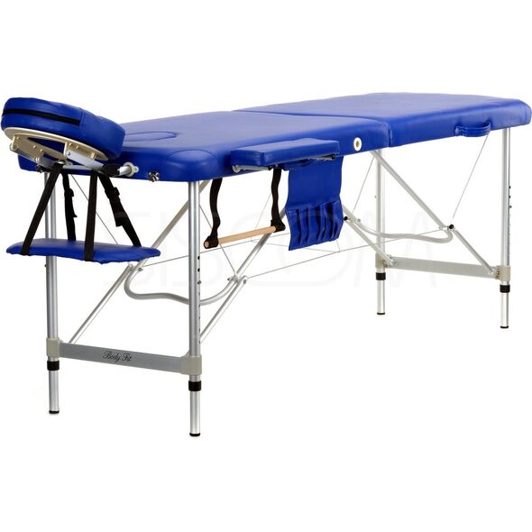 Bodyfit Łóżko aluminiowe do masażu 2 segmentowe niebieskie (469)