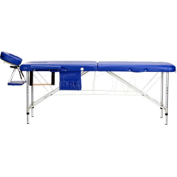 Bodyfit Łóżko aluminiowe do masażu 2 segmentowe niebieskie (469)