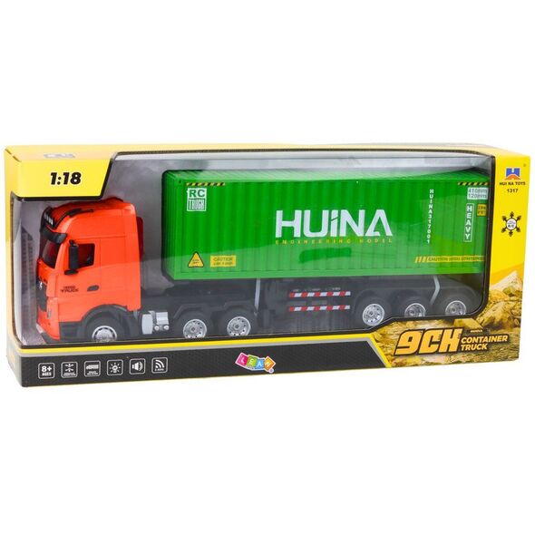 Τηλεκατευθυνόμενο Φορτηγό με Κοντέινερ RC HUINA Πράσινο 1:18