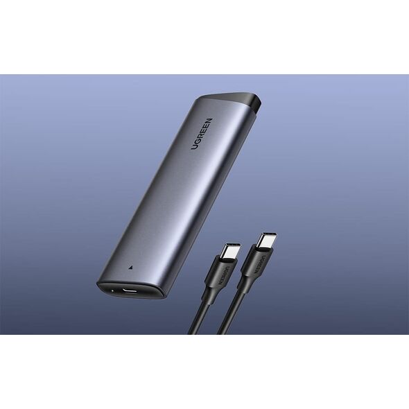 Θήκη για δίσκο SSD M.2 NVMe UGREEN CM767 USB-C 3.2 S.M.A.R.T, Αυτόματος Ύπνος, TRIM