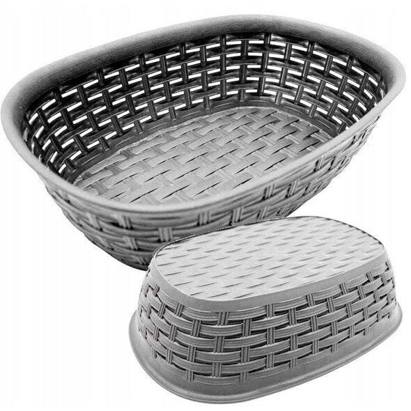Καλάθι 2 lt RATTAN - γκρι 255x170x73 mm