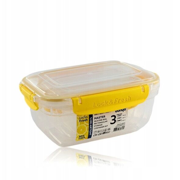 Σετ ορθογώνιων δοχείων MASTER 3 τεμ. 550,1000,1800 ml