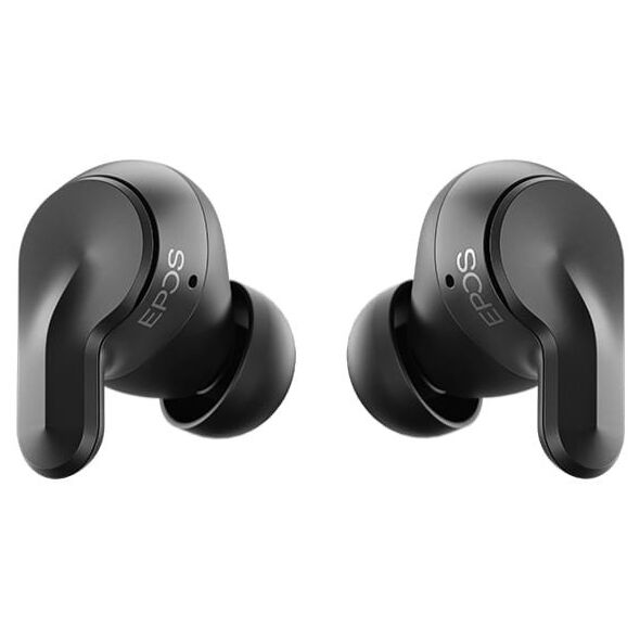 EPOS ADAPT E1 μαύρο Bluetooth TWS Earbuds Multi-Connect IPX5 Υβριδικό ANC Θήκη φόρτισης USB-C Dongle Προσαρμογέας αυτιού Πιστοποίηση Teams και iPhone