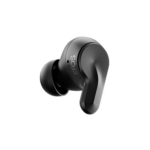 EPOS ADAPT E1 μαύρο Bluetooth TWS Earbuds Multi-Connect IPX5 Υβριδικό ANC Θήκη φόρτισης USB-C Dongle Προσαρμογέας αυτιού Πιστοποίηση Teams και iPhone