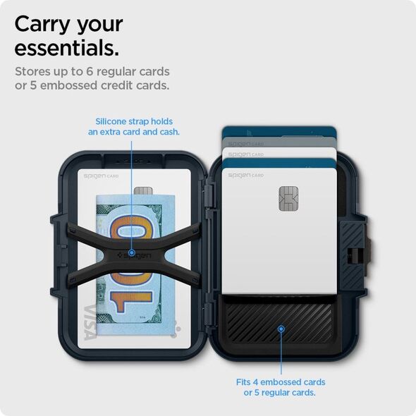 SPIGEN LOCK FIT MAGSAFE UNIVERSAL ΜΑΓΝΗΤΙΚΗ ΘΗΚΗ ΚΑΡΤΩΝ ΜΕΤΑΛΛΙΚΟ ΣΧΙΣΤΟΛΙΘΟΣ