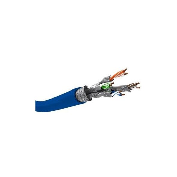 Καλώδιο δικτύου CAT 7A, S/FTP (PiMF), μπλε - Μήκος καλωδίου 50 m