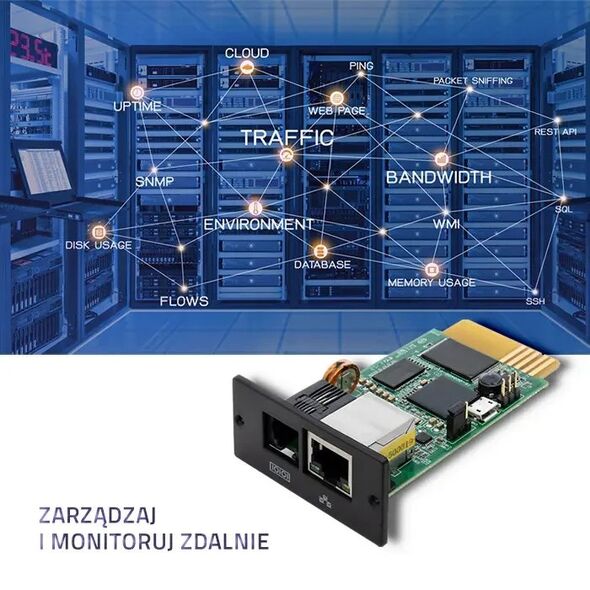 QOLTEC 50390 Μονάδα SNMP για τριφασικό UPS