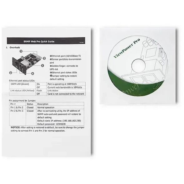 QOLTEC 50390 Μονάδα SNMP για τριφασικό UPS