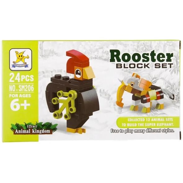 KLOCKI KONSTR ZWIERZ 13X7X3 MIX12 MC 12/360/720