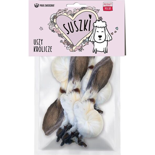 Paka Zwierzaka Suszki uszy królicze 4 szt.