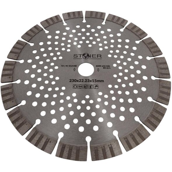 TARCZA D.STONER 230/15mm SEG. V-TURBO