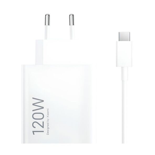 Φορτιστής Ταξιδίου Ταχείας Φόρτισης Xiaomi HyperCharge Combo με Έξοδο USB A 120W & Καλώδιο USB C 1m Λευκό 6941812714638 6941812714638 έως και 12 άτοκες δόσεις
