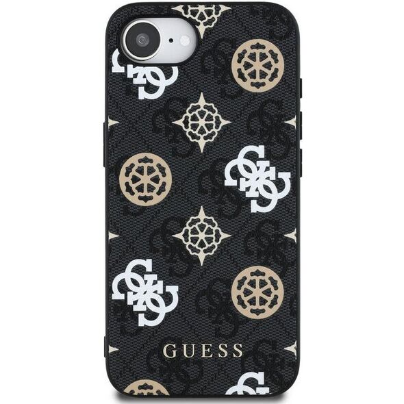 Θήκη Guess PU 4G Peony με MagSafe για iPhone 16e - μαύρη