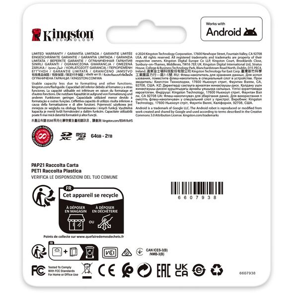 Κάρτα MicroSD Kingston Technology Canvas Go! Plus 128 GB UHS-I Κατηγορία 10