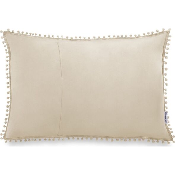 AmeliaHome AmeliaHome Poszewki dekoracyjne pikowane z pomponami MEADORE50x70*2 beżowe