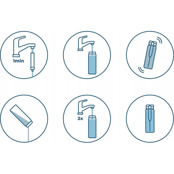 Wessper Szklana butelka filtrująca ActiveMax Clarti Glass 680ml