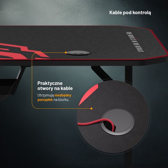 X-MATE 1400 2024 biurko czarne | Gaming Desk black | Gaming Tisch Schwarz