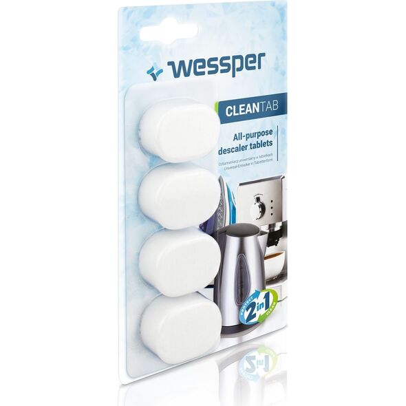Wessper CleanTab uniwersalny odkamieniacz do ekspresów, czajników i żelazek w tabletkach
