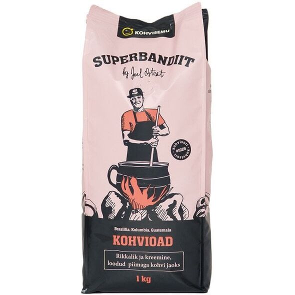 Κόκκοι καφέ Superbandiit #1025 από τον Joel Ostrat, 1 κιλό (για τους λάτρεις των γαλακτερών καφέδων)