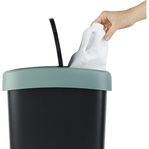 Kosz na śmieci Rotho Kosz na śmieci swing Rotho Twist 50L czarno-ciemnozielony