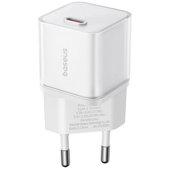 Φορτιστής Baseus GaN5S 1C 20W EU (moon white)