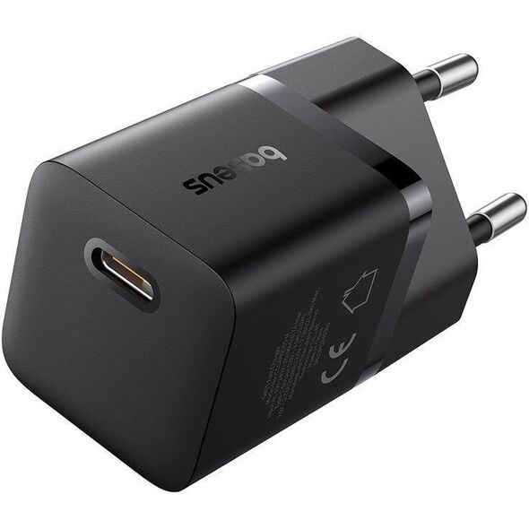 Φορτιστής Baseus GaN5mini 1C 25W+καλώδιο USB-C μαύρο