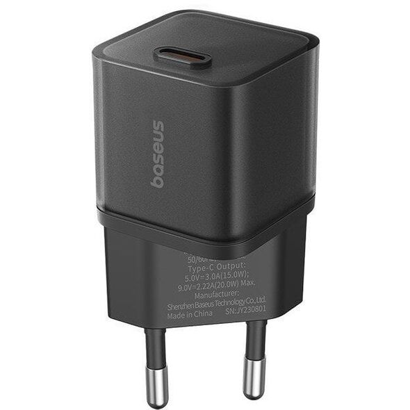 Φορτιστής Baseus GaN5S 1C 20W EU (cluster black)