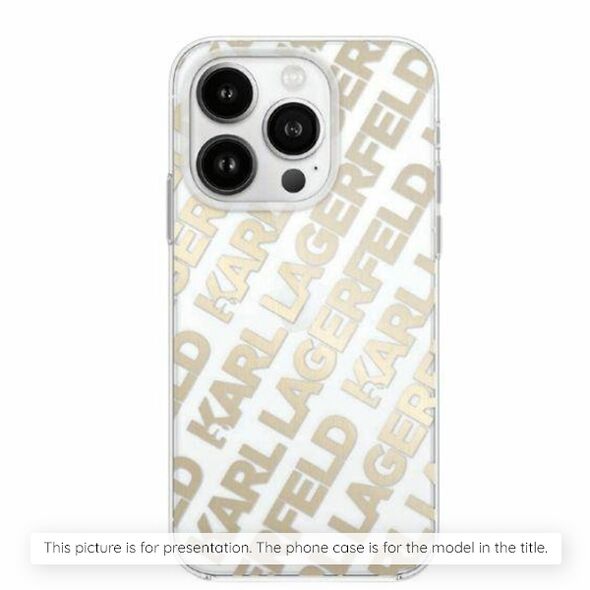 Θήκη Karl Lagerfeld IML Repeat Logo για iPhone 16e χρυσό