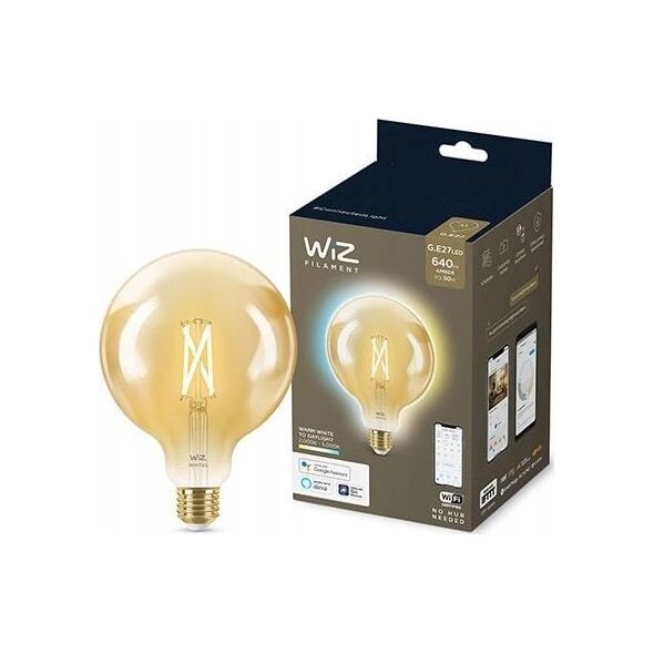 Signify WiZ Filament 50W E27 Globeform G125 Amber Einzelpack.